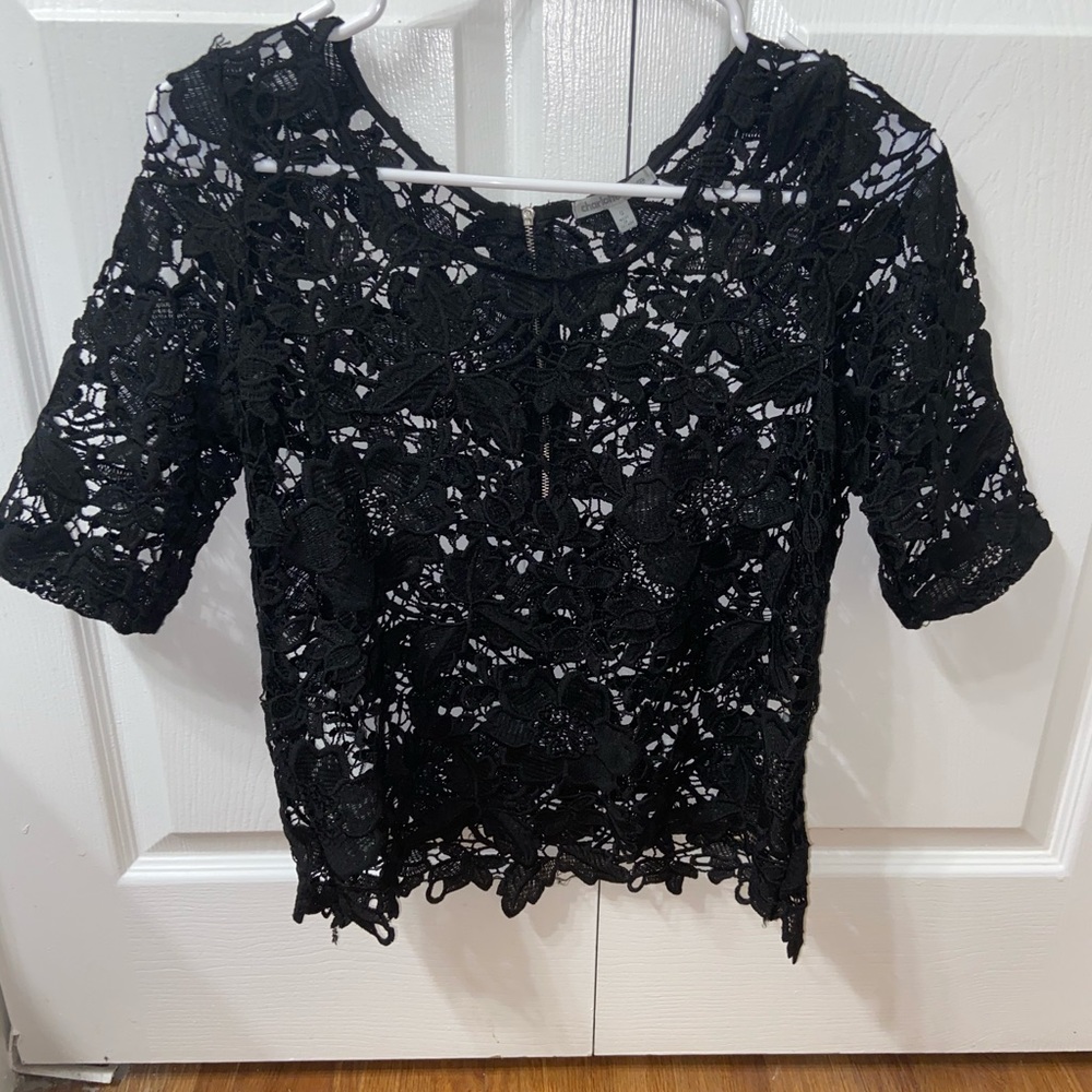 Black lace top